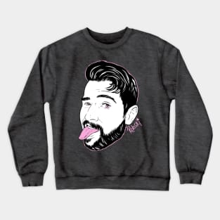 Dan stick your... tongue out - black and white Crewneck Sweatshirt